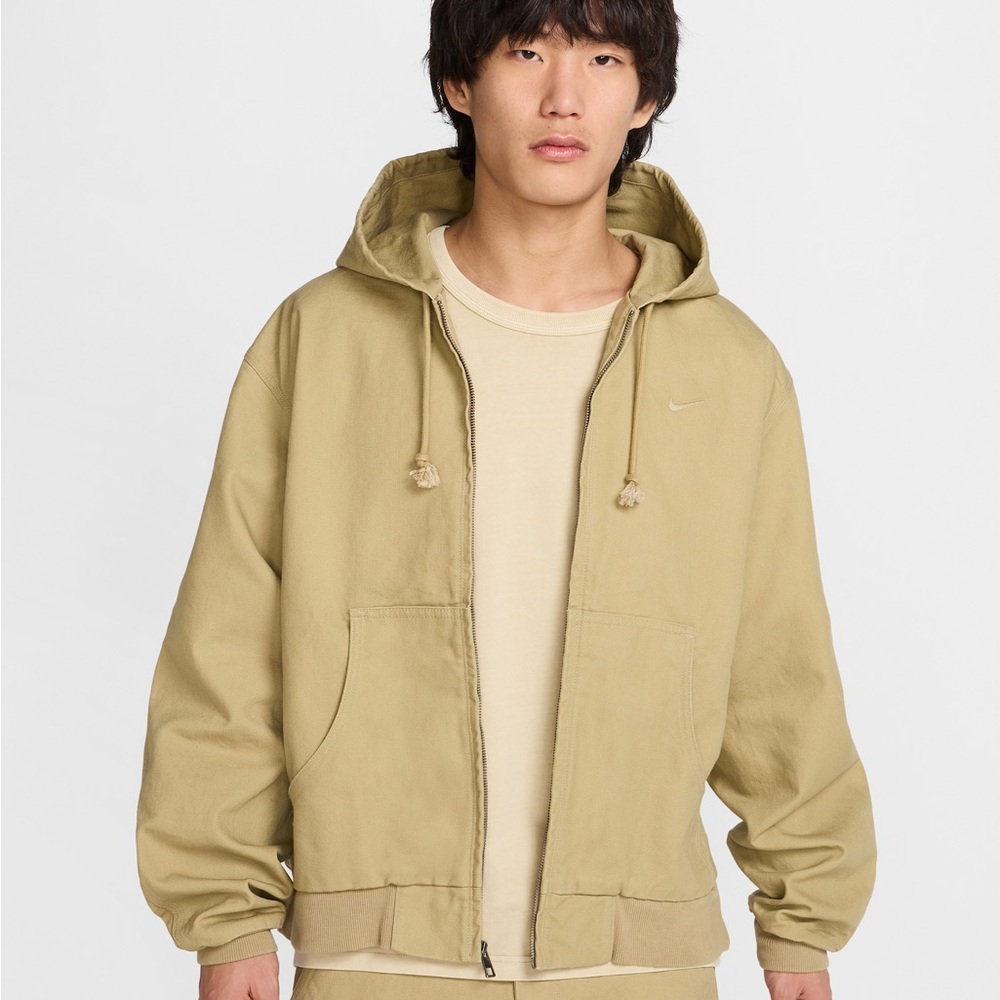 Nike Life Men’s Full Zip Unlined Jacket Size S HQ6122-297 Parachute Beige Khaki